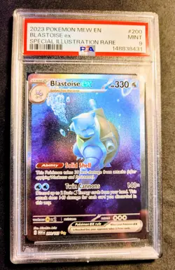 Pokemon PSA Mint 9 2023 Blastoise ex Special Illustration Rare 200/165 SV 151 EN - Image 2