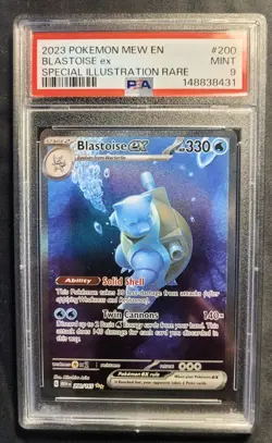 Pokemon PSA Mint 9 2023 Blastoise ex Special Illustration Rare 200/165 SV 151 EN - Image 3