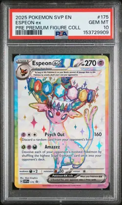 2025 Pokemon Svp En-Sv Black Star Promo #175 Espeon Ex PSA10 - Image 1
