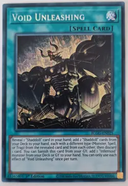 BLGG-EN025 Void Unleashing - Secret Rare 1st Edition Yugioh - Image 1