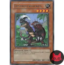 Yugioh Destroyersaurus FOTB-EN017 Rare 1st Edition NM - Image 1