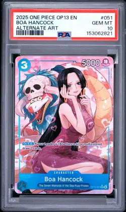 2025 ONE PIECE OP13 051 CARRYING ON HIS WILL BOA HANCOCK ALT ART PSA 10 GEM MINT - Image 1