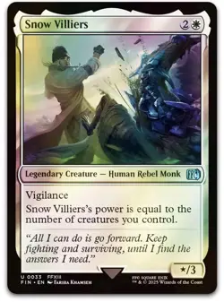 Snow Villiers #33 Final Fantasy FIN Magic MTG Legendary Human Rebel Monk Foil - Image 1