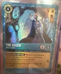 Disney Lorcana TCG The Queen-Mirror Seeker Promo Blue Foil Card NM 12/P3 EN 9 NM - Image 1