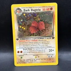 Pokemon Dark Dugtrio Card 6/82 1st Edition - Image 1