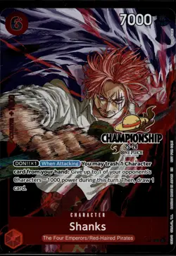 One Piece Card Game - Shanks - Championship 25-26 promo - P-083 -English - Image 1