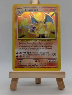 Pokemon WOTC Charizard Base Set 4/102 Pokemon Card HP - Image 1