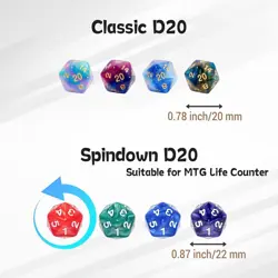 80pc MTG Galaxy Dice Set +1/+1 Life Counters Commander Spindown D20 - Image 5