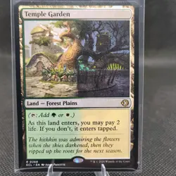 Magic: The Gathering Temple Garden Land ECL 0268 Green/White English 2020 - Image 1