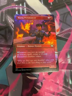 MTG - YOUNG PYROMANCER - UNCOMMON - FOIL BORDERLESS - 2X2 - NM - Image 1
