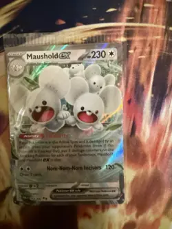 Pokemon TCG Maushold EX 155/182 Black Star Promo Paldea Adventure Chest Sealed - Image 1