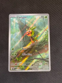 Pokemon TCG Chespin 087/086 Chaos Rising Illustration Rare NM - Image 1