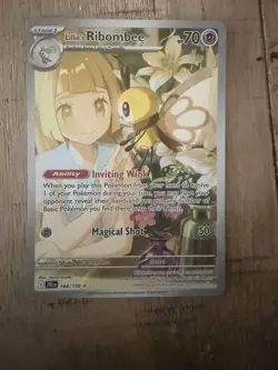 Pokemon TCG Lillie's Ribombee Card Journey Together Illustration, 164/159 - Image 1