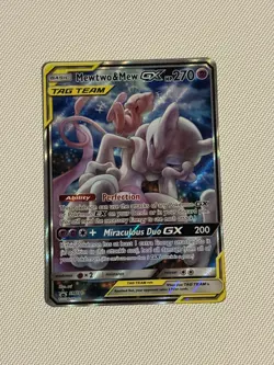 Pokemon TCG Mewtwo and Mew GX SM191 Tag Team Alt Art Promo - Image 1