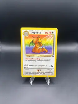 Dragonite 19/62 Non-Holo Rare Fossil Pokemon Unlimited - Moderately Played - Image 1