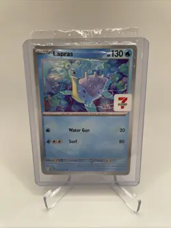 Pokemon Stellar Crown - Lapras - 7 Eleven Stamped Promo (Sealed) - Image 1