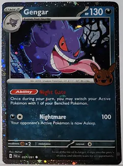 Gengar 057/091 Cosmos Holo 2024 Trick Or Trade Stamped Rare Pokemon TCG 36 - Image 2