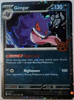 Gengar 057/091 Cosmos Holo 2024 Trick Or Trade Stamped Rare Pokemon TCG 36 - Image 3