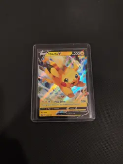 Pikachu V SWSH285 Black Star Promo Full Art Pokemon Sword & Shield Nm - Image 1