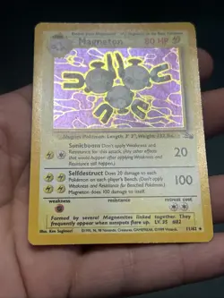 Pokemon TCG Magneton 11/62 Fossil 1999 Holo Rare- LP - Image 4