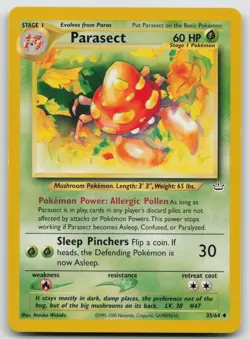 Parasect 35/64 Uncommon Neo Revelation Pokemon Unlimited Lightly Played - Image 1