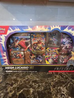 Pokemon Mega Lucario EX Box Collection Box - 5 Booster Packs Factory Sealed New - Image 1