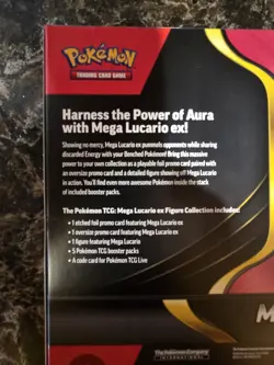 Pokemon Mega Lucario EX Box Collection Box - 5 Booster Packs Factory Sealed New - Image 3