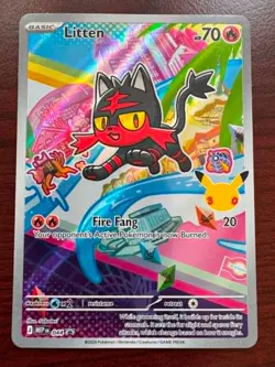 🌈 Litten #044 - Pokemon First Partner Black Star Promo - Pokemon TCG - NM/MT - Image 1