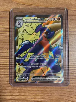 Cynthia's Garchomp ex SVP 204 Black Star Promo Full Art Pokemon - Image 1