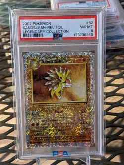 Pokemon Legendary Collection Reverse Holo Sandslash #62/110 PSA 8 NM-MT - Image 1