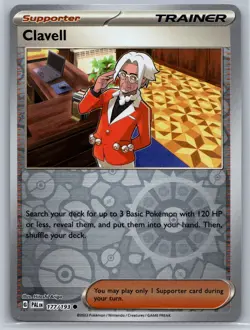 NM Clavell 177/193 Reverse Holo Paldea Evolved Pokemon 2023 - Image 1