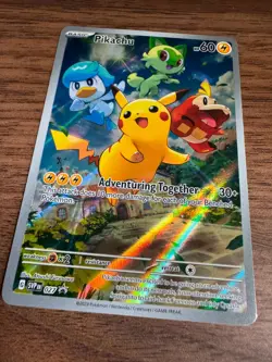 Pokemon TCG Paldea Evolved Pikachu SVP 027 Black Star Promo Card - Image 3