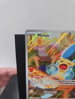 Pokemon TCG Minun Card 194/182 Paradox Rift IR Holo NM Condition - Image 3