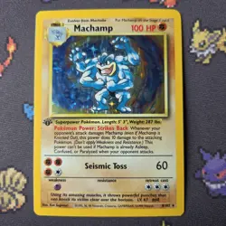 1st Edition Machamp 8/102 Base Set 1999 Holo Rare Pokemon Card WOTC - Image 2