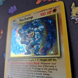 1st Edition Machamp 8/102 Base Set 1999 Holo Rare Pokemon Card WOTC - Image 3