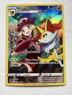 2022 Pokemon SWSH Silver Tempest Braixen Ultra Rare Trainer Gallery #TG01 (A) - Image 1
