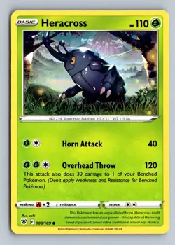 Heracross 008/189 Common Astral Radiance Pokemon Near Mint - Image 1