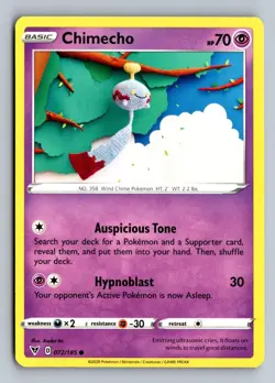Chimecho 072/185 Common Vivid Voltage Pokemon Near Mint - Image 1