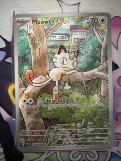 Pokemon Meowth 106/094 Me02: Phantasmal Flames Holo Illustration Rare HP 70 - Image 1