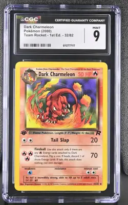 CGC 9 - Dark Charmeleon [1st Edition] #32 Pokemon Team Rocket - Image 1