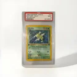 Pokemon 1999 Jungle Scyther 10/64 Holo Rare 1st Edition PSA Graded - Image 1