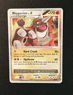 Rhyperior LV.X DP29 Rare Promo Diamond & Pearl 2008 Fall Collector's Tin Pokemon - Image 1