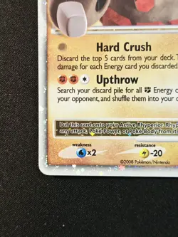 Rhyperior LV.X DP29 Rare Promo Diamond & Pearl 2008 Fall Collector's Tin Pokemon - Image 5