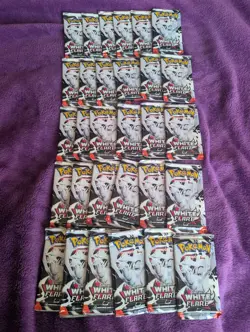 🔥 30x Pokemon TCG Booster Pack Lot - White Flare - Sealed and ships FAST 🔥🔥 - Image 1
