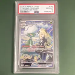 Pokemon TCG Cynthia's Roserade 184/182 SV10 Illustration Rare Holo PSA 10 - Image 1