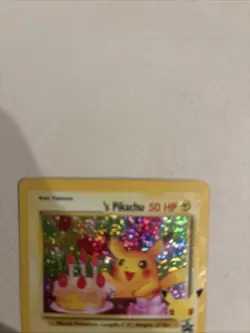 Pokemon TCG Celebrations 25th Anniversary Birthday Pikachu Holo Black Star Promo - Image 5