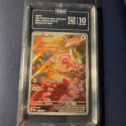 2025 Pokemon Mega Evolution Stufful Illustration Rare #154/132 English Tag 10 - Image 1