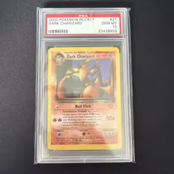 Pokemon TCG Dark Charizard 21/82 PSA 10 Team Rocket WOTC - Image 1