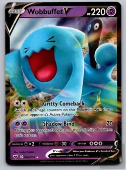 Wobbuffet V 086/202 Holo V Rare Sword & Shield Pokemon Holo Near Mint - Image 1