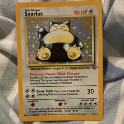Wizards of the Coast Pokemon TCG Snorlax 11/64 Jungle Holo Rare Unlimited 1999 - Image 1